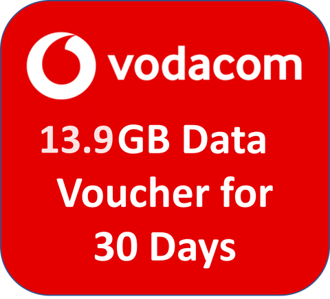 13.9GB up to 30 days Data Voucher Only (NO SIM INCLUDED) Vodacom Mozambique