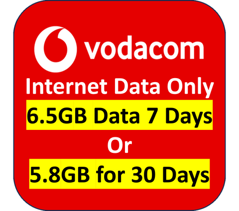 Extra Internet Data Voucher for Vodacom Moz Use (NO VODACOM SIM INCLUDED - buy SIm separate)