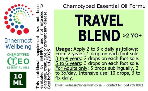 Travel Blend Drops for the Traveller and Children above 2yo - Said to help with Malaria defence et.al