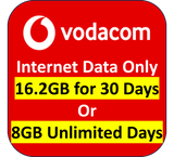 Extra Internet Data Voucher for Vodacom Moz Use (NO VODACOM SIM INCLUDED - buy SIm separate)