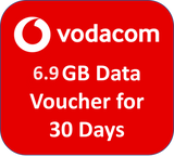 6.9GB up to 30 days Data Voucher Only (NO SIM INCLUDED) for Vodacom Mozambique SIM.