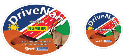 New: DriveNam Member Stickers (Namibia  - deliveries not yet)