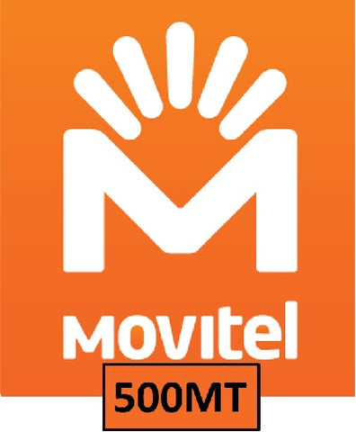 Movitel 500MZN Mozambique Airtime Voucher (No Sim included) good for 7GB Data for 30 Days