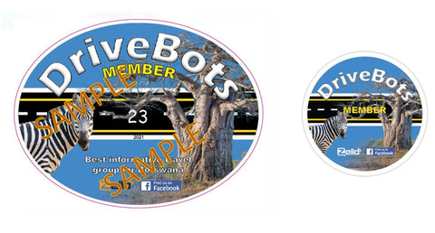 New DriveBots Member Stickers (Delivery in SA Only) (Botswana  - deliveries not yet)